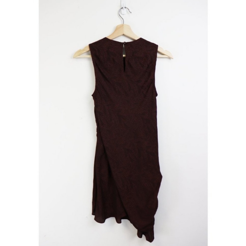 L'Academie The Grazielle Mini Dress Size XXS  Maroon Burgundy Brown - Picture 4 of 7
